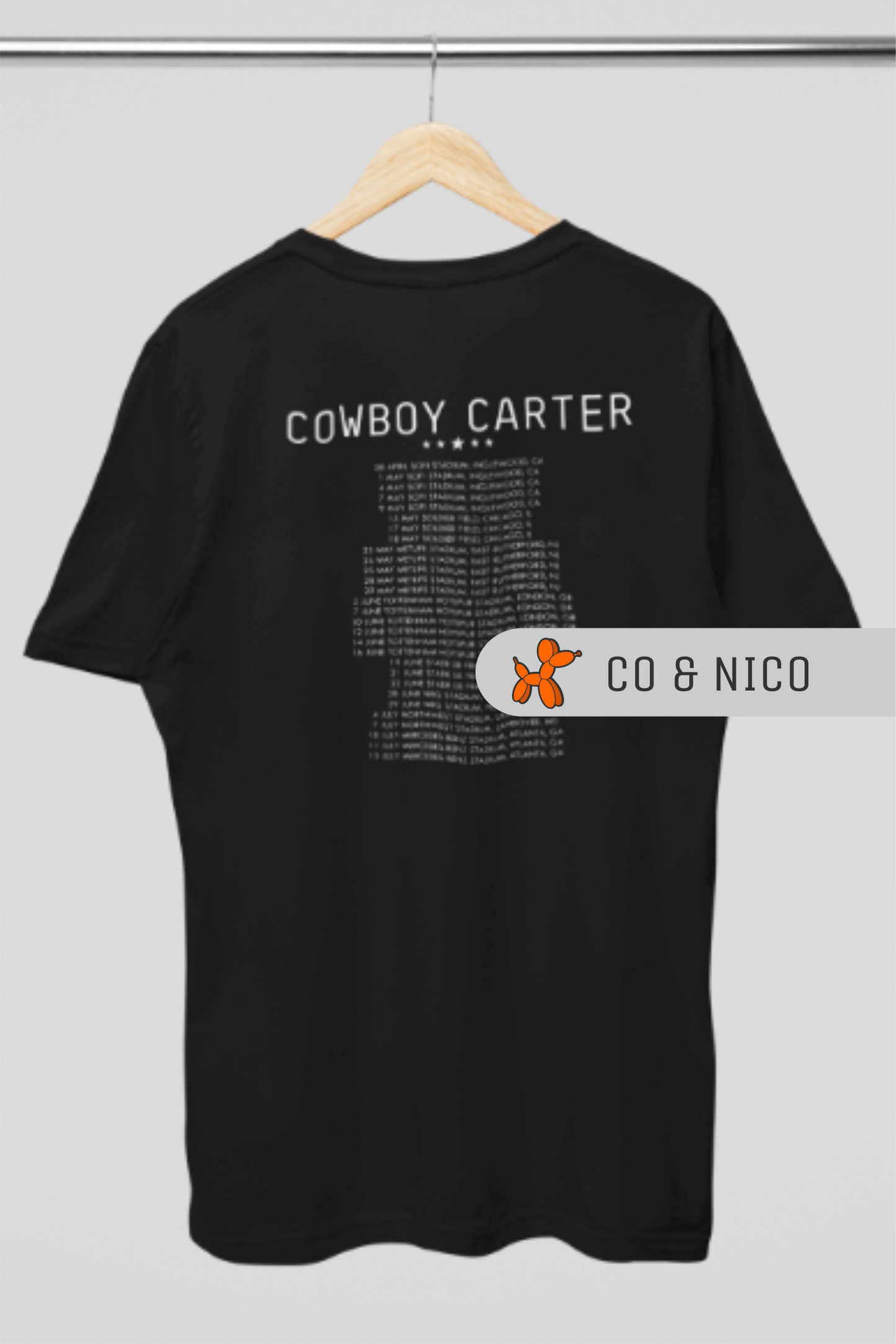 Beyonce Cowboy Carter T-Shirt Tour Dates