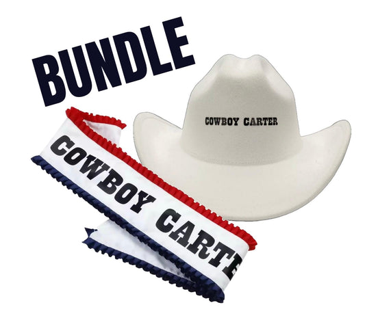 Beyonce Cowboy Carter Hat & Sash Bundle.